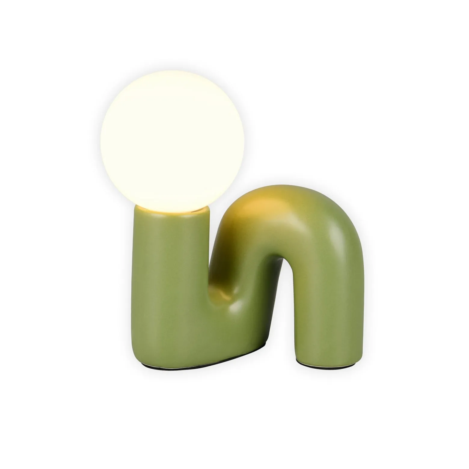 Tischleuchte Quinn, grün, Höhe 22 cm, Keramik/Glas, G9