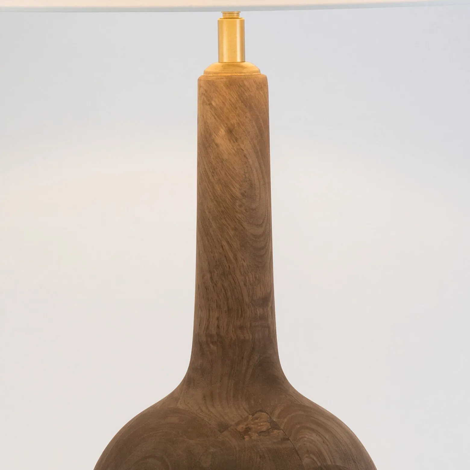 Tischleuchte VEZZANA, natur/écru, Höhe 47 cm, Mangoholz, E27