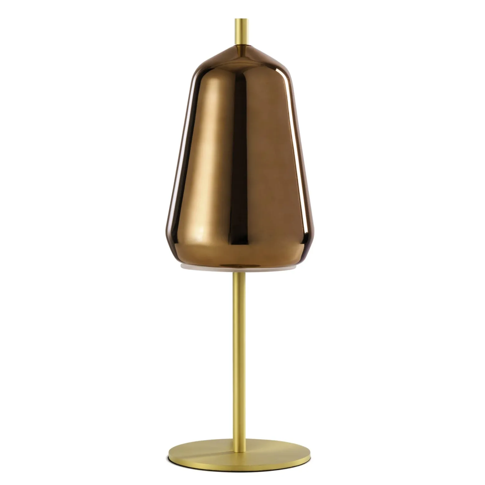 Tischleuchte X-Ray, bronzefarben/goldfarben, Höhe 39 cm Glas