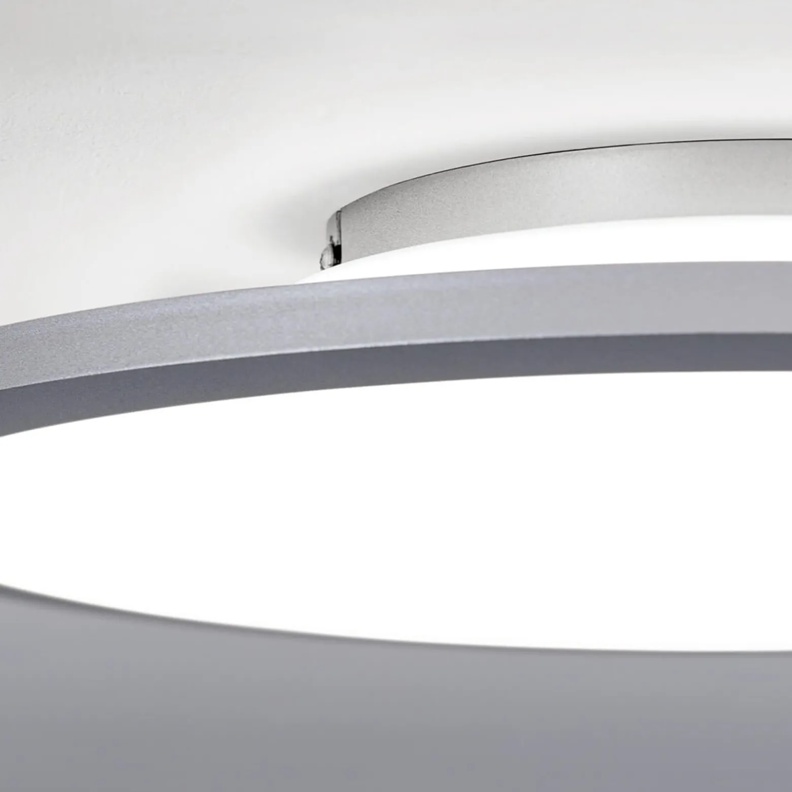 Titanfarbene LED-Deckenlampe Aria, dimmbar - 40 cm