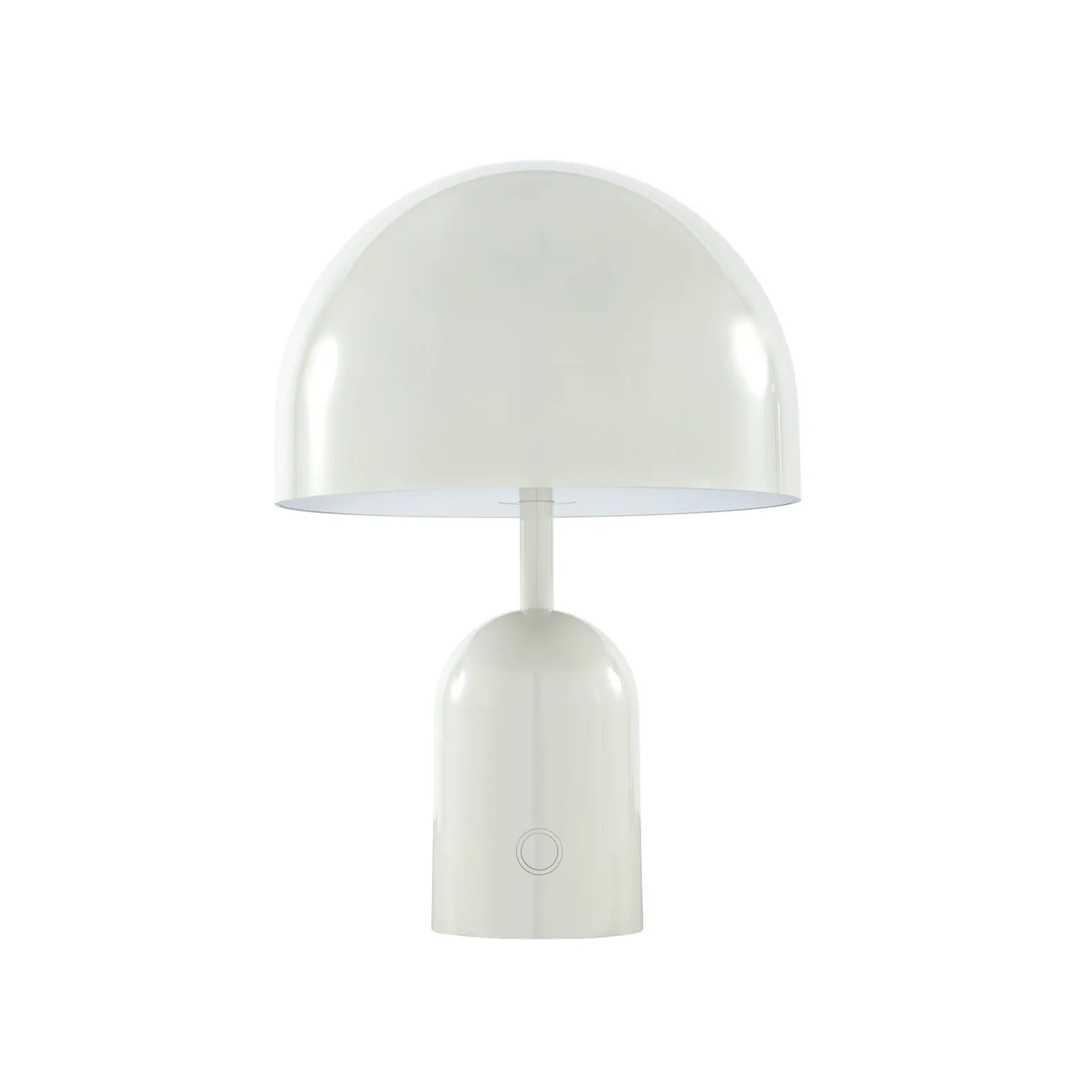 Tom Dixon Akku-Tischlampe BELL PORTABLE, hellgrau 28 cm IP44