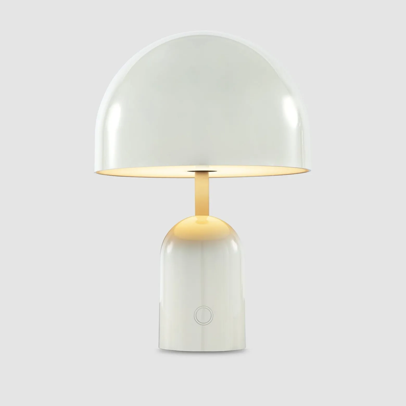 Tom Dixon Akku-Tischlampe BELL PORTABLE, hellgrau 28 cm IP44