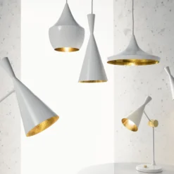 Tom Dixon Beat Stout LED-Pendelleuchte, weiß