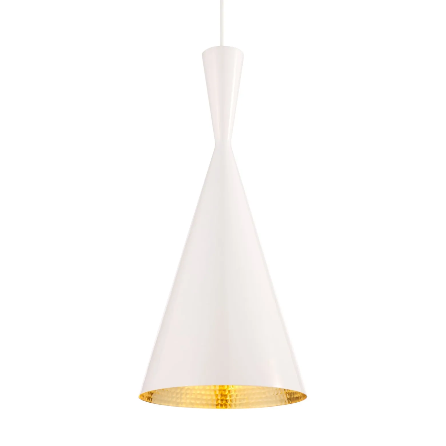 Tom Dixon Beat Tall LED-Pendelleuchte, weiß