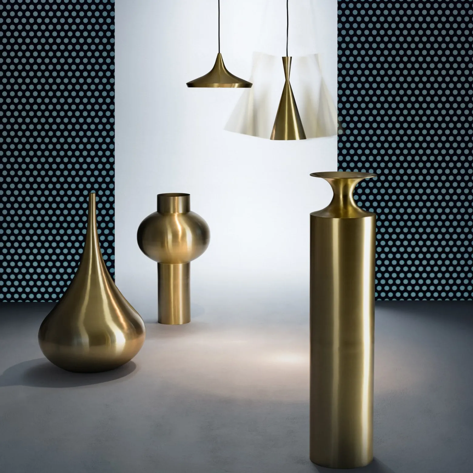 Tom Dixon Beat Wide LED-Hängeleuchte, messing