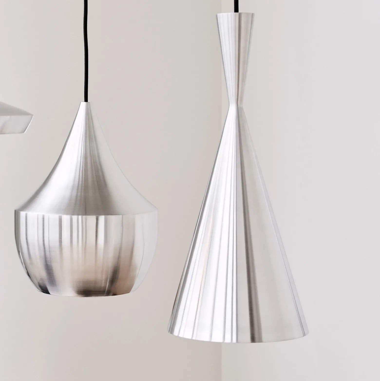 Tom Dixon LED-Hängelampe Beat Fat Unbeaten, aluminiumfarben