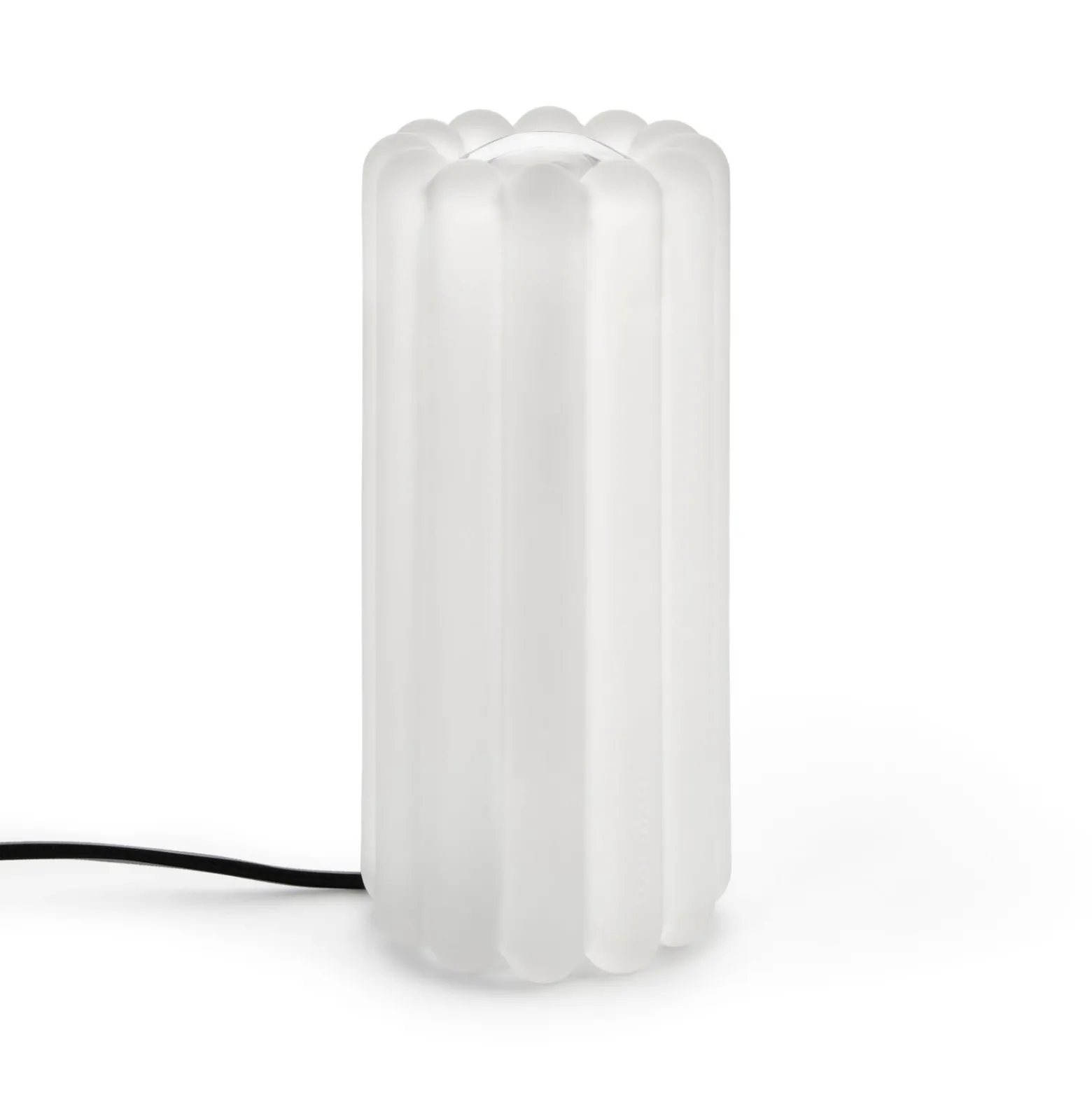 Tom Dixon LED-Tischleuchte Press, Glas gefrostet, Höhe 24 cm