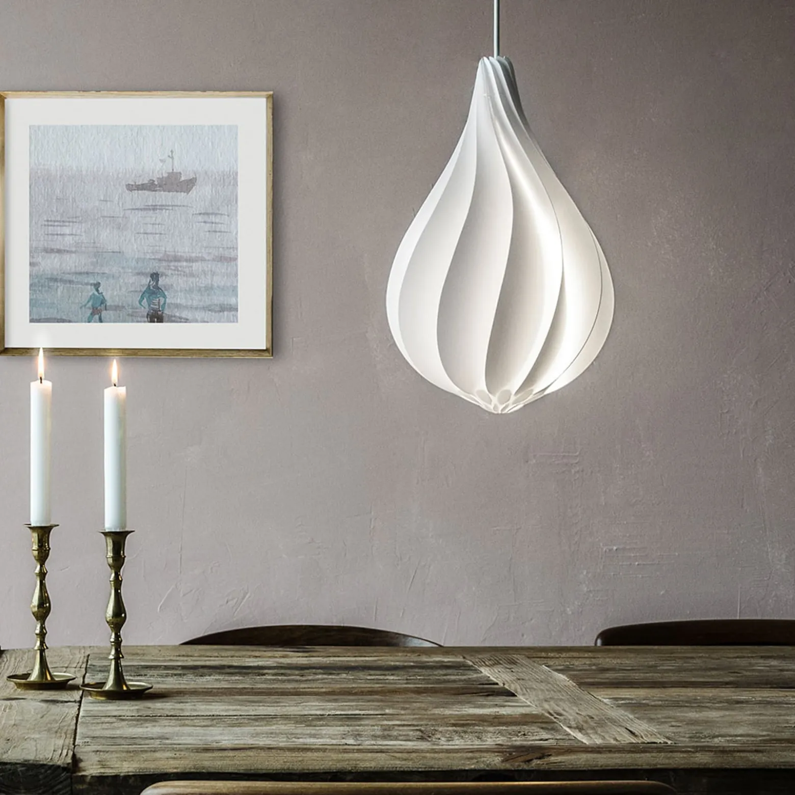 UMAGE Alva Mini Hängeleuchte, cord set weiß, 35cm