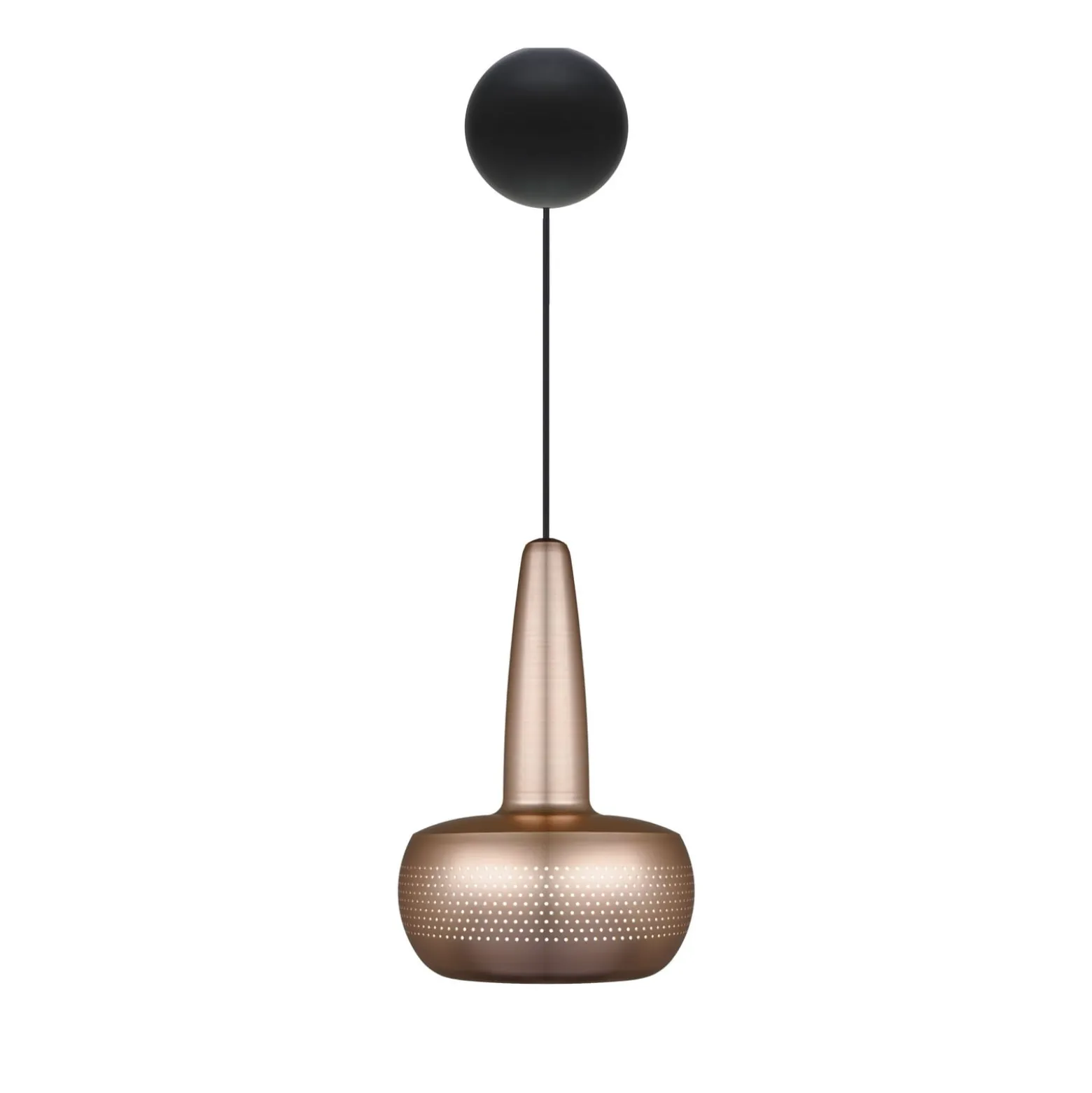 UMAGE Clava Hängelampe kupfer, Cannonball schwarz