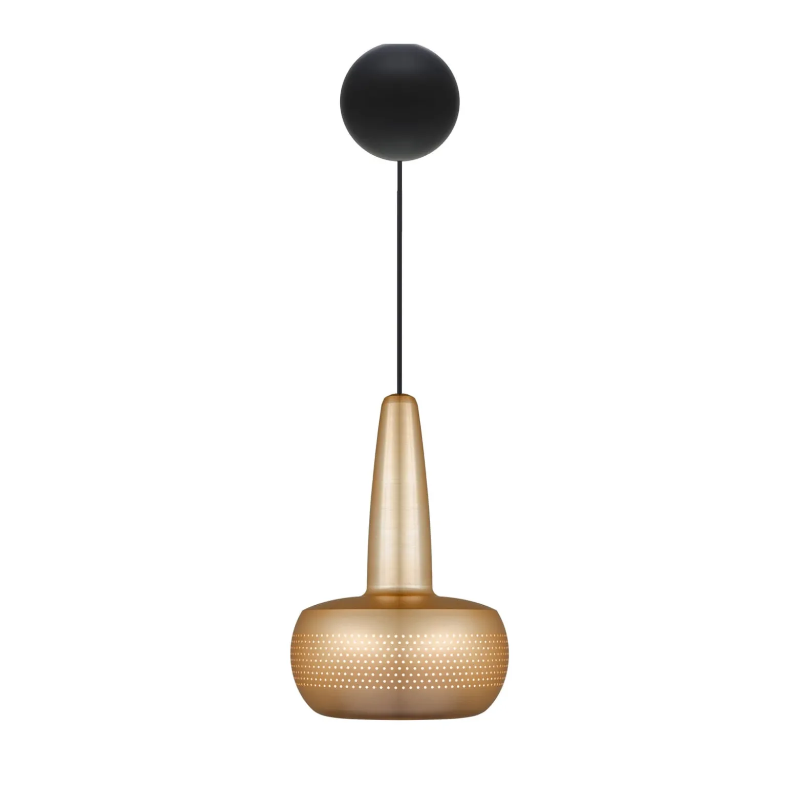 UMAGE Clava Hängelampe messing, Cannonball schwarz
