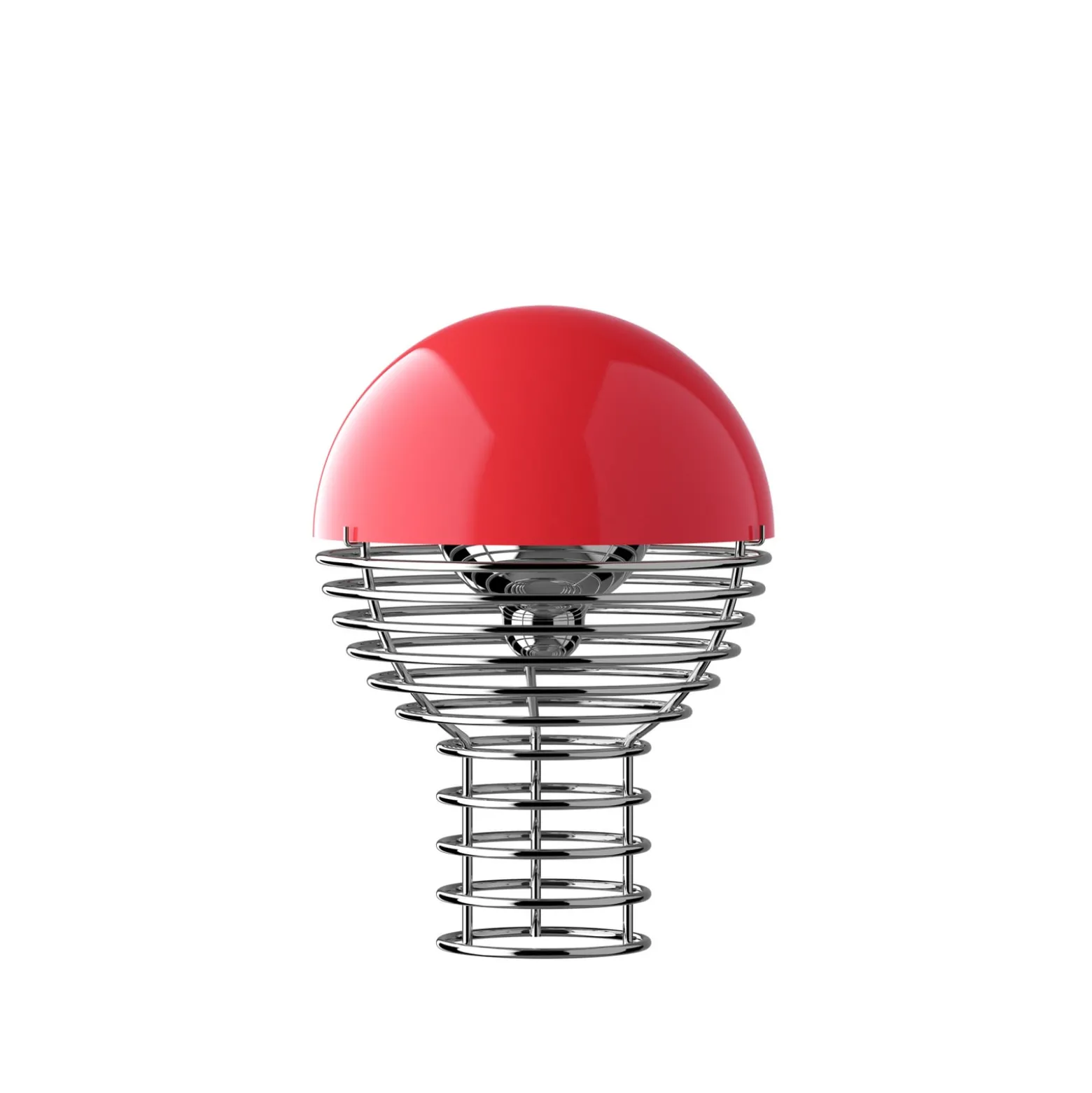 Verpan LED-Akku-Tischleuchte WIRE, rot, Höhe 25 cm, IP44
