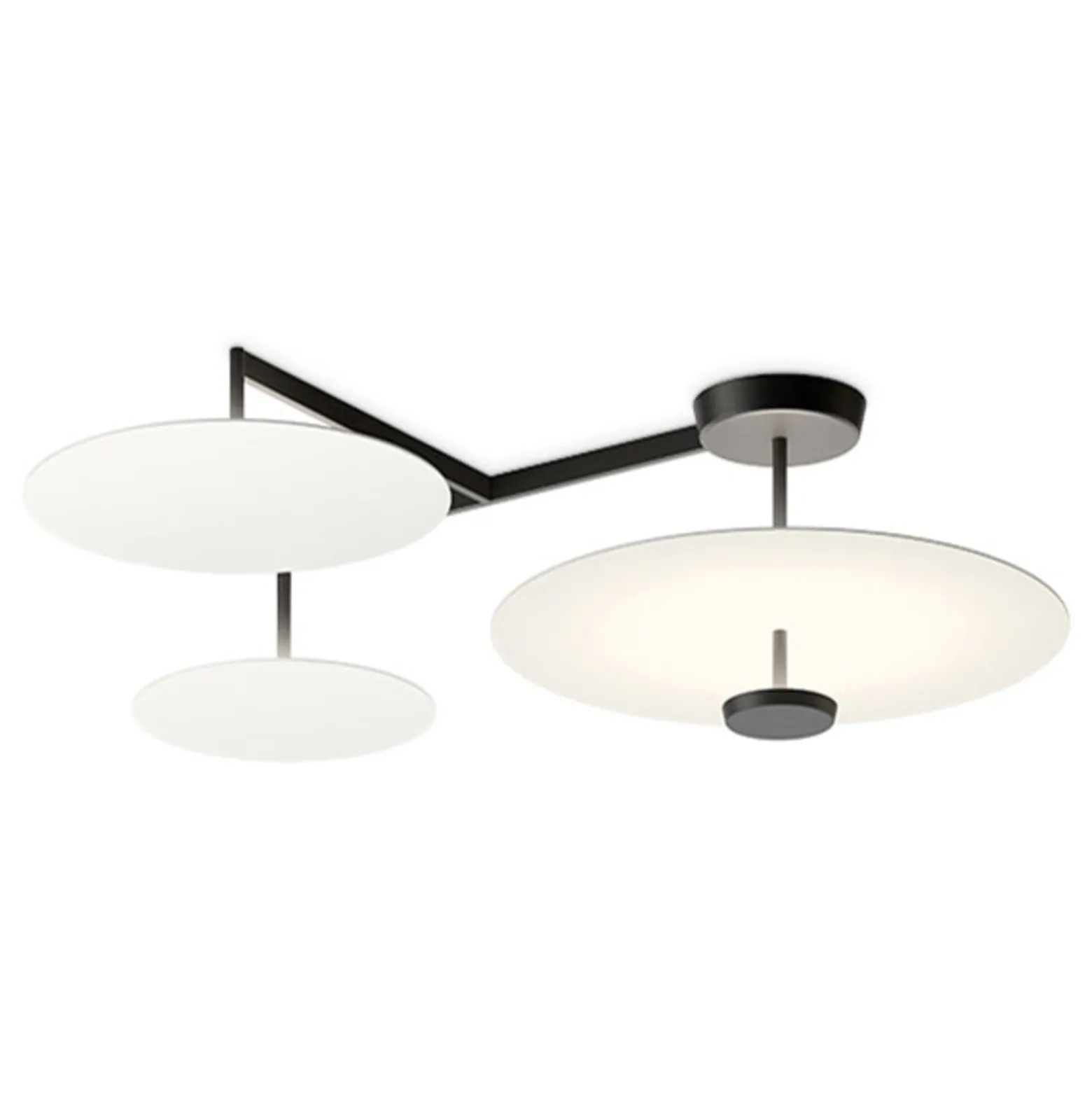 Vibia Flat LED-Deckenleuchte 4-flg. Ø 55 cm weiß