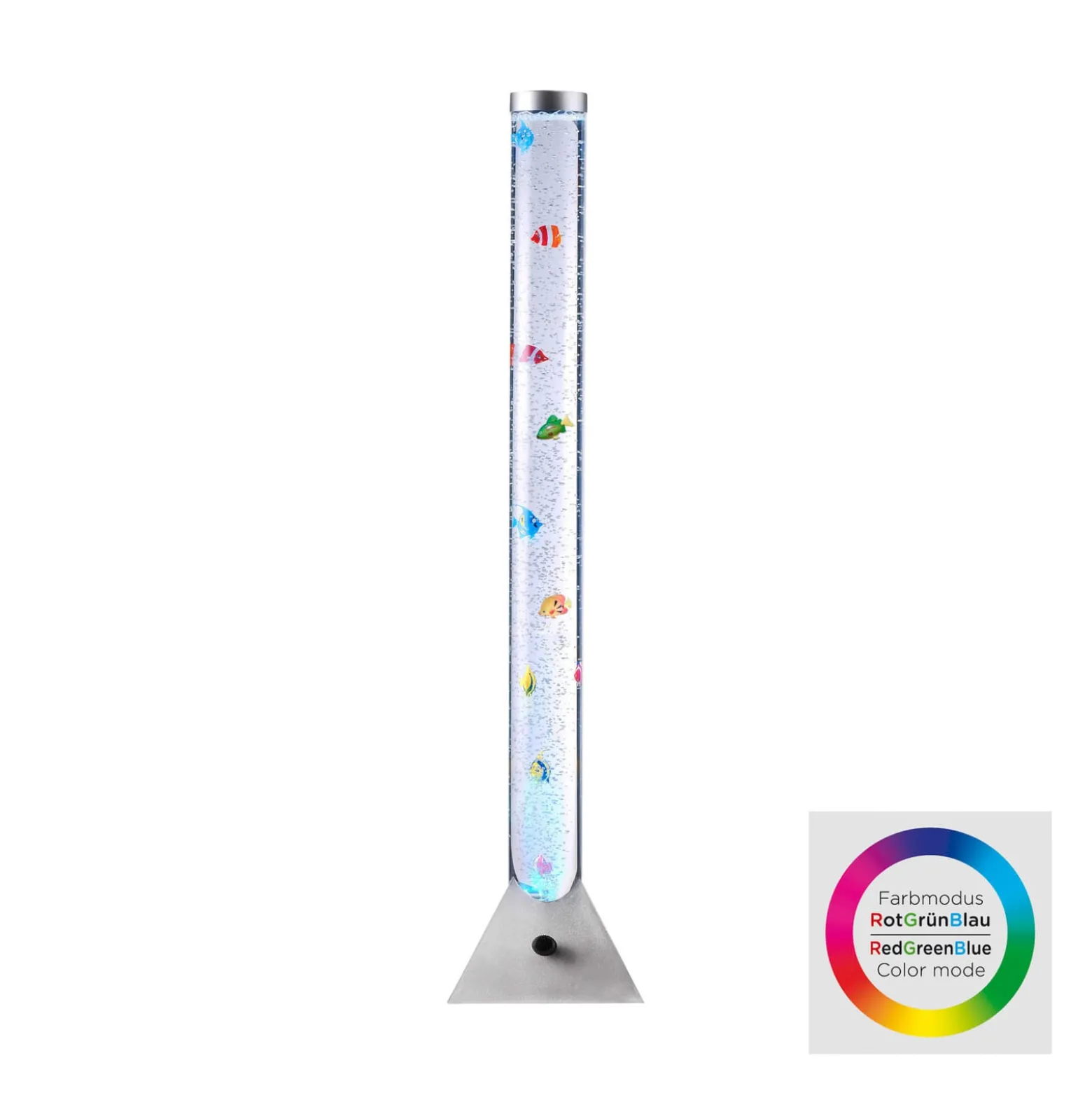 Wassersäule Ava mit LEDs und Fischen, Höhe 120cm