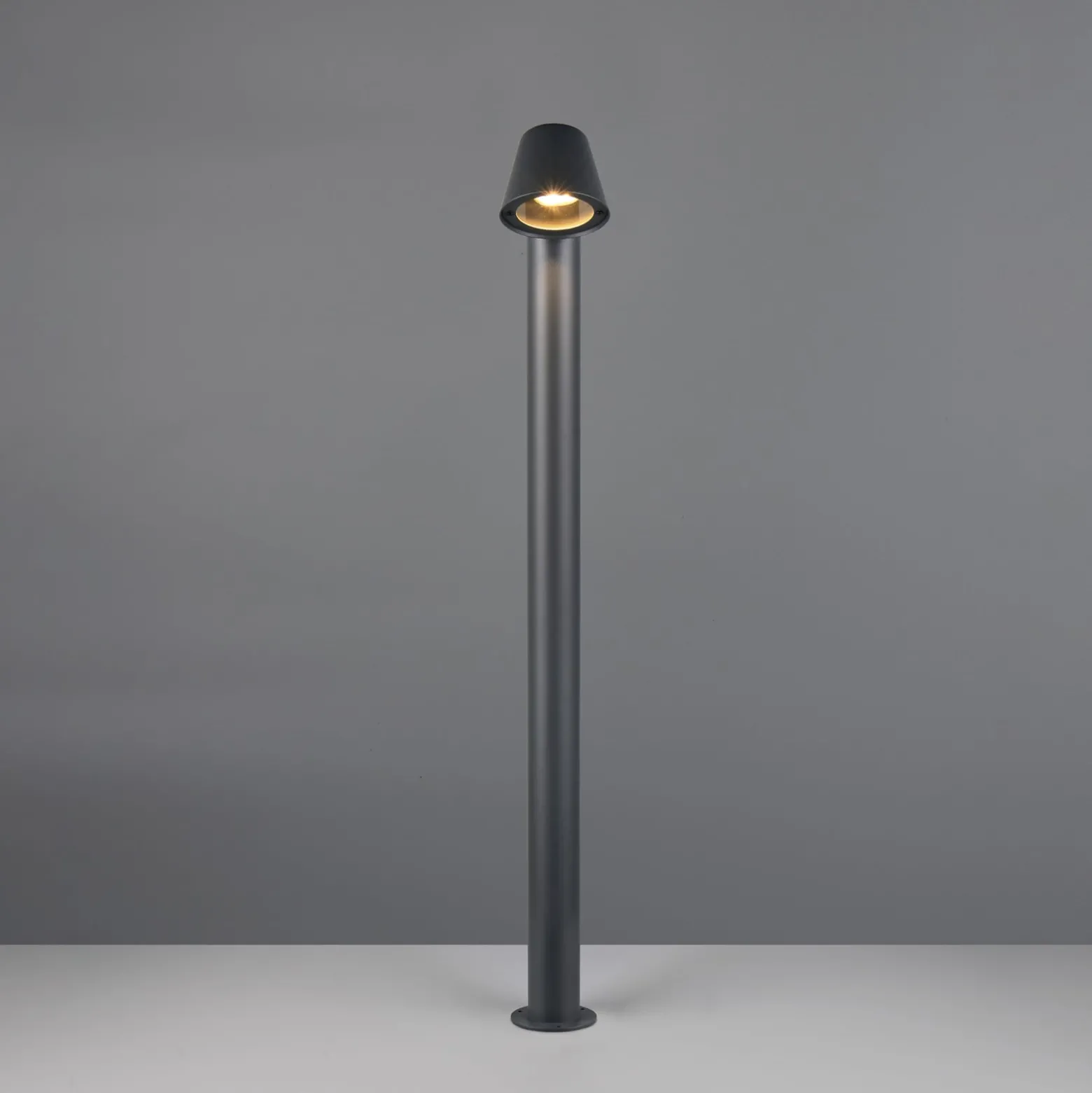 Wegelampe Beni, schwarz matt, Höhe 100 cm, Metall