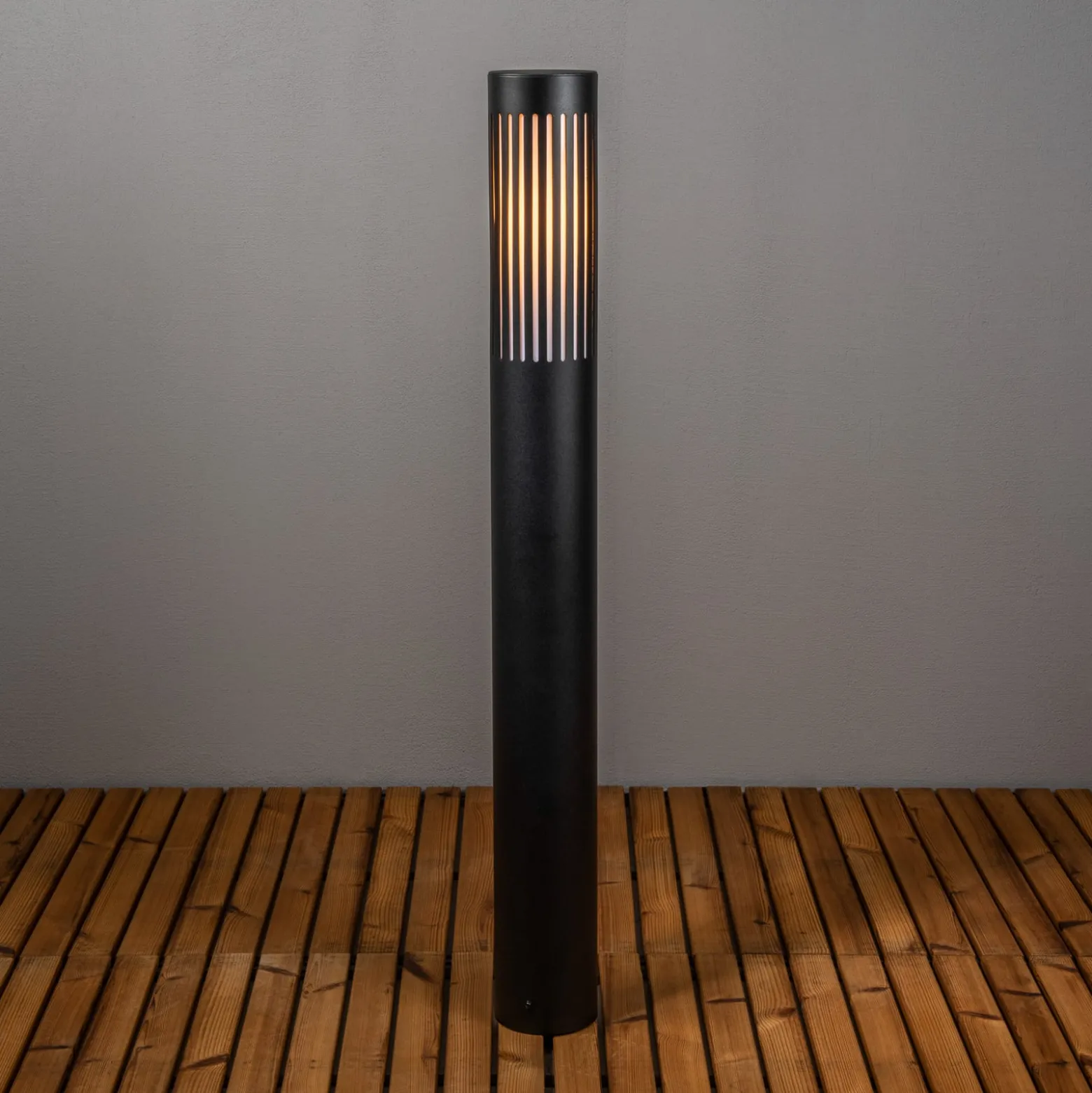 Wegelampe Pistoia, schwarz, Höhe 95 cm, Metall, IP54