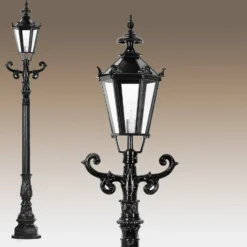 Wegeleuchte Brighton, schwarz, Höhe 95 cm, Metall, IP44