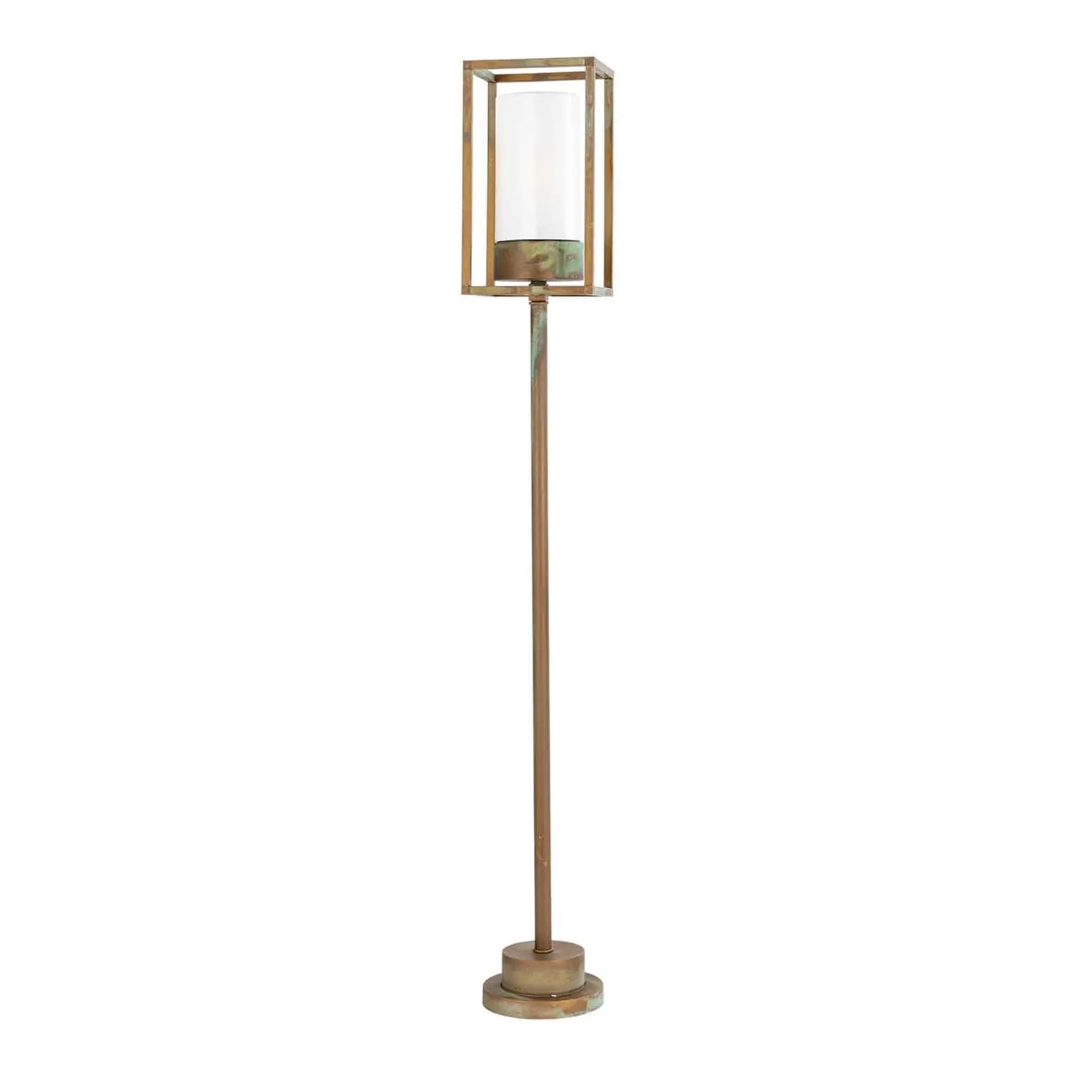 Wegeleuchte Cubic³ 3371 messing antik/opal