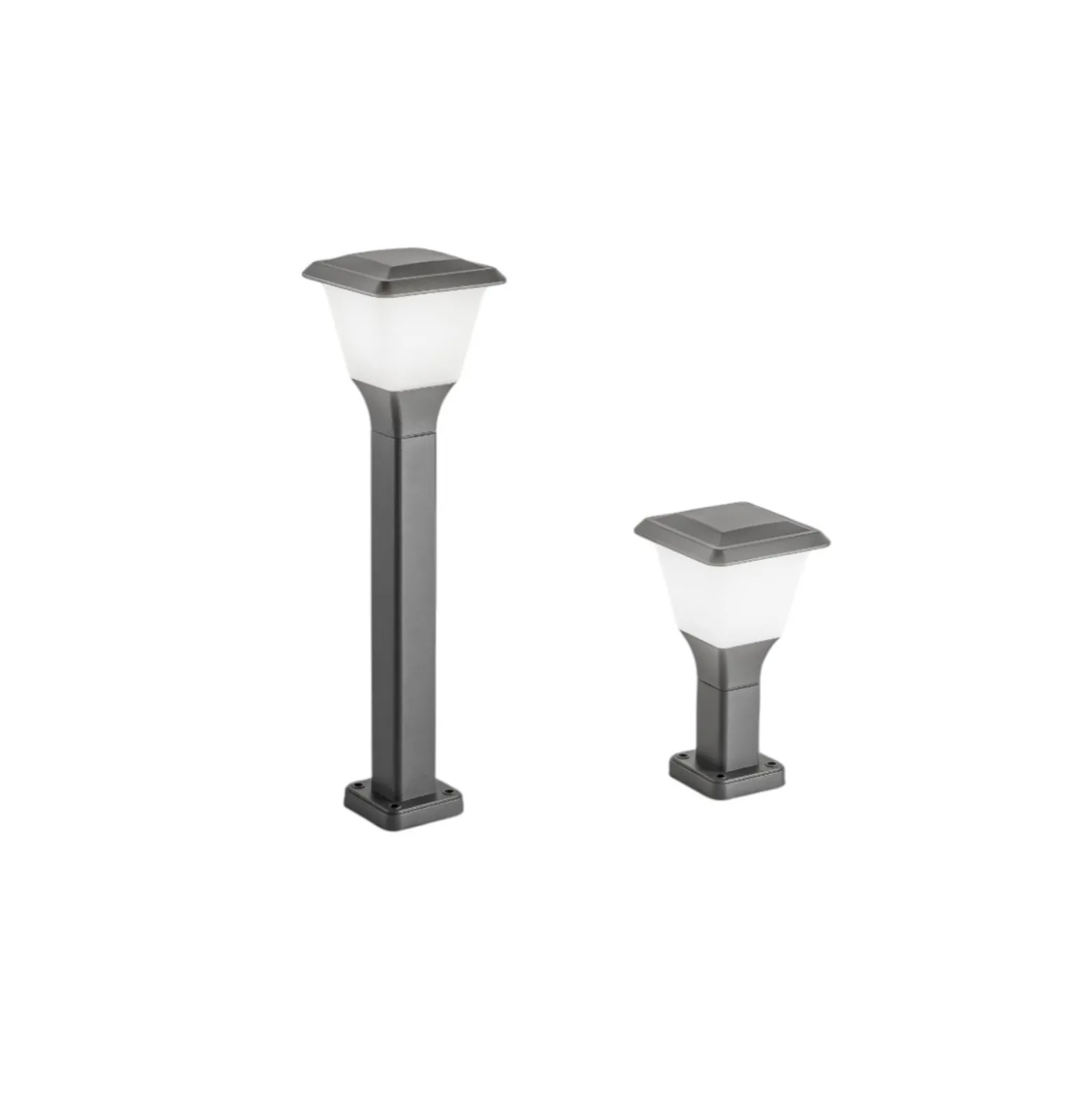 Wegeleuchte Lena, 60 cm, dunkelgrau, Metall, E27, IP65