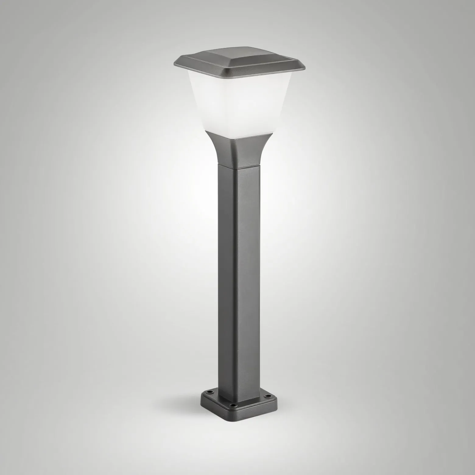 Wegeleuchte Lena, 60 cm, dunkelgrau, Metall, E27, IP65