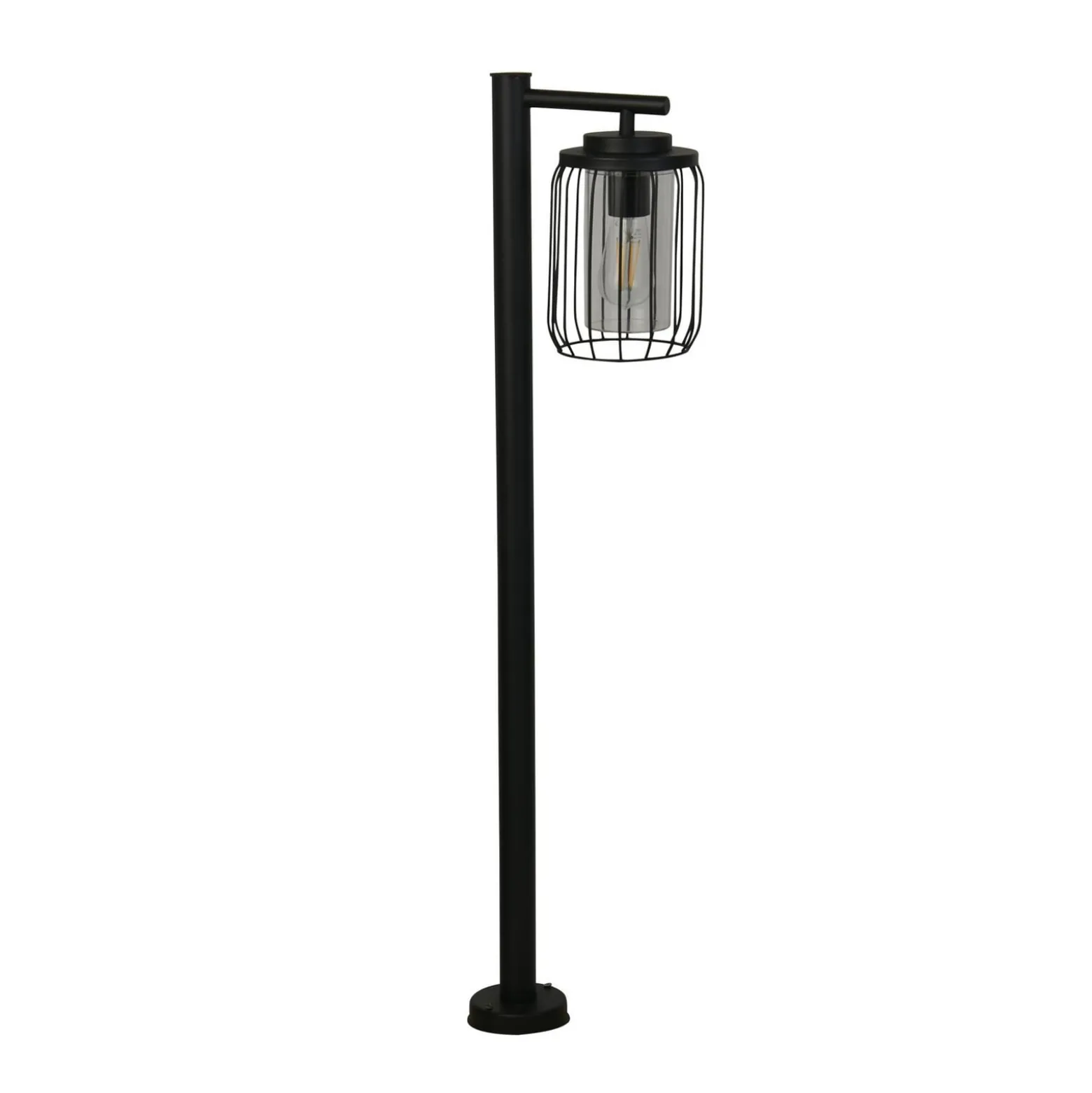 Wegeleuchte Reed, IP44, schwarz, Höhe 100 cm, Metall