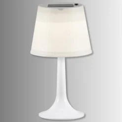 Weiße LED-Solartischleuchte Assisi Sitra