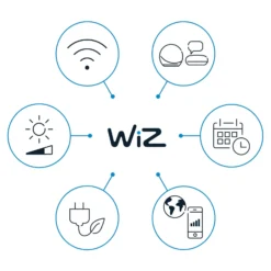 WiZ A60 LED-Lampe matt WiFi E27 8,5W RGBW