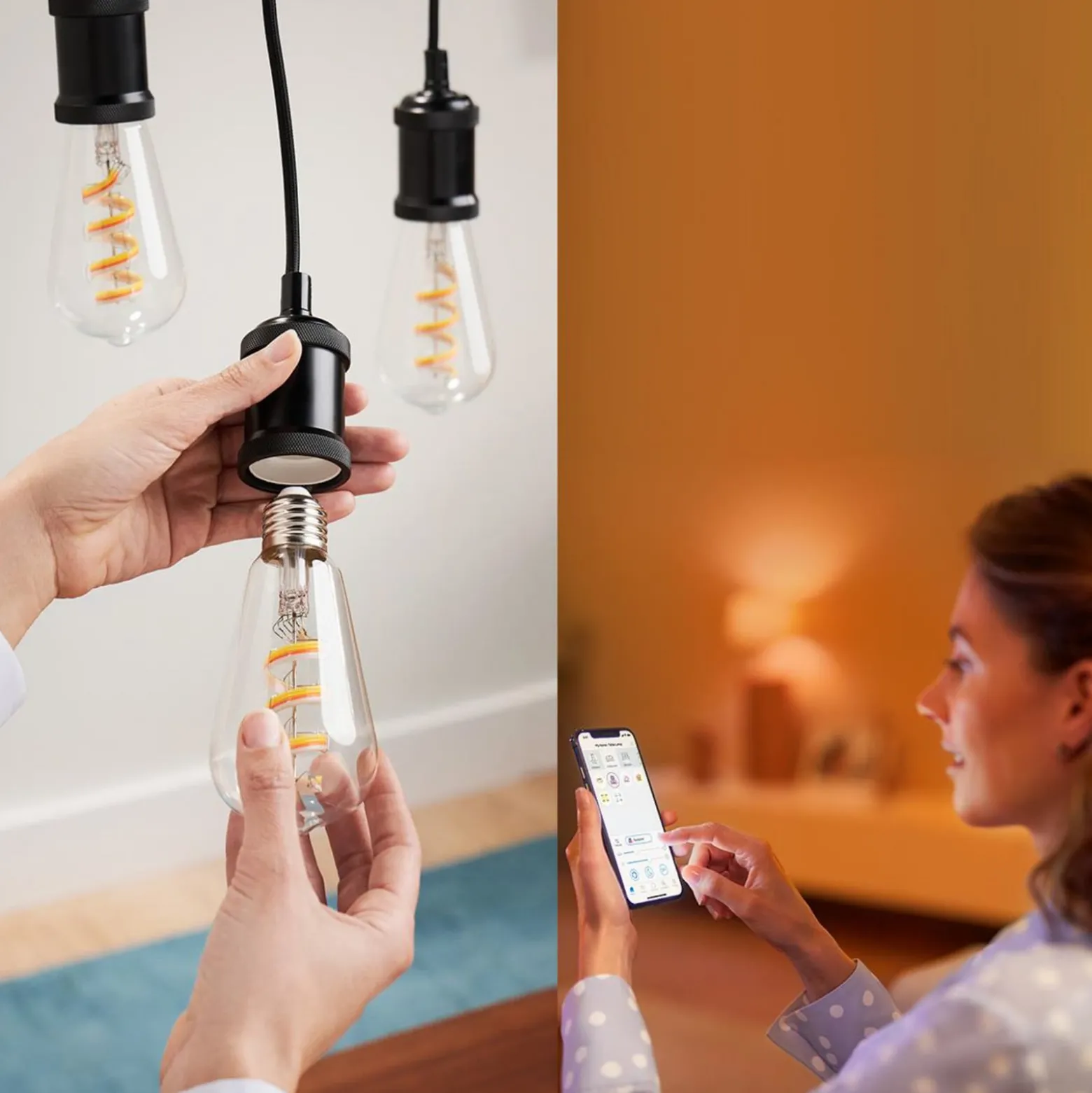 WiZ ST64 LED-Filamentlampe WiFi E27 6,3W RGBW