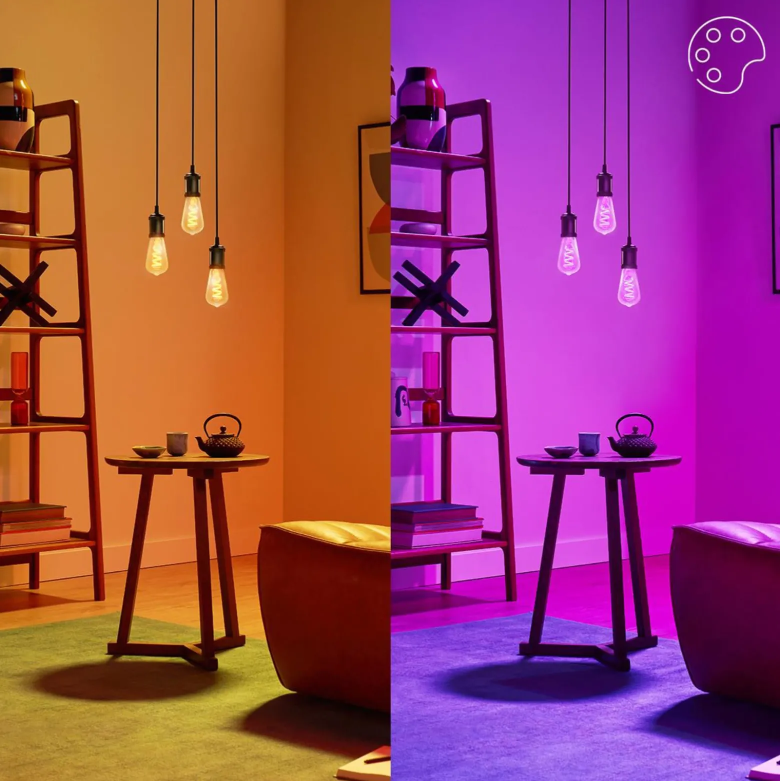 WiZ ST64 LED-Filamentlampe WiFi E27 6,3W RGBW