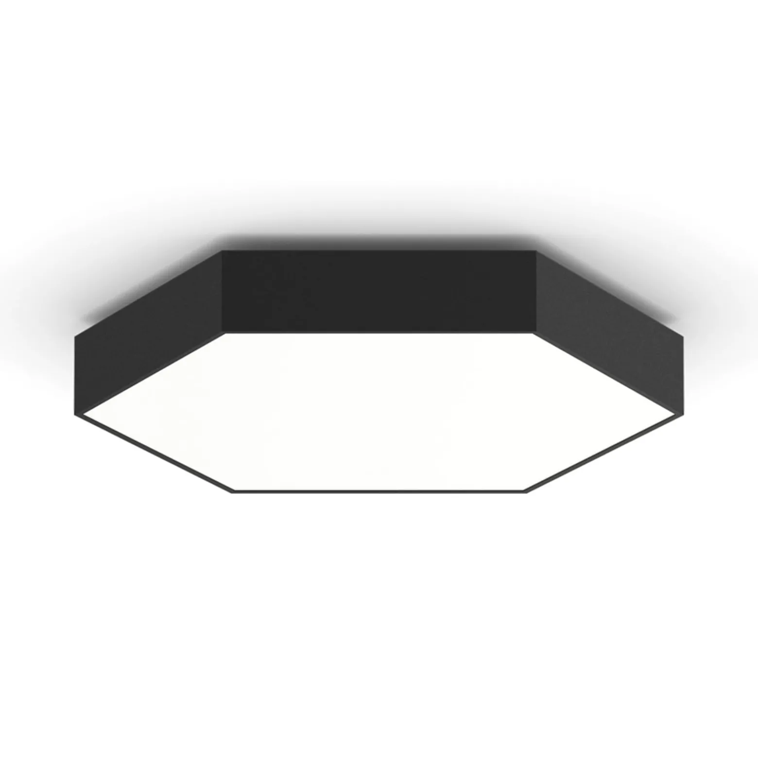 XAL HEX-O 750 LED-Deckenlampe, 75x65cm schwarz