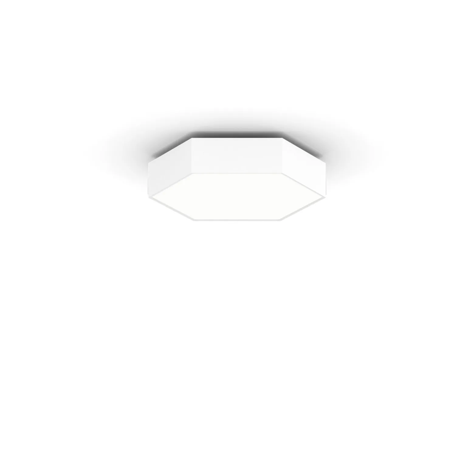XAL HEX-O 500 LED-Deckenlampe, 50x43,3cm weiß